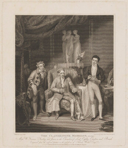 William Farren, Charles Farley and Richard Jones in 'The Clandestine Marriage' NPG D47390
