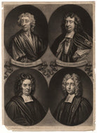 Gilbert Burnet; John Locke; Humphrey Prideaux; Samuel Clarke NPG D5100
