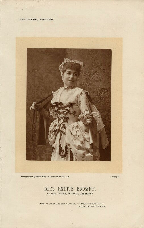 Pattie browne as mrs lappet in 'dick sheridan' npg x4744