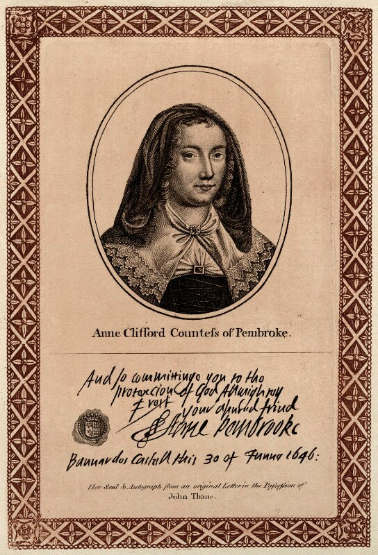 Anne, countess of pembroke (lady anne clifford) npg d28110