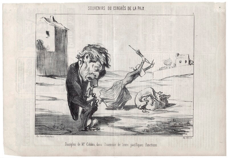 'disciples de mr. [richard] cobden, dans l'exercice de leurs pacifiques fonctions.' npg d18088