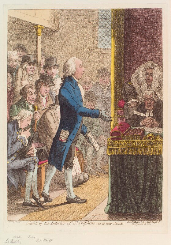 'sketch of the interior of st stephens, as it now stands' npg d12781