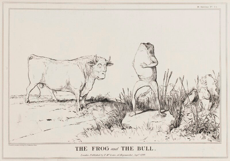 The frog and the bull (arthur wellesley, 1st duke of wellington; jules auguste armand marie, prince de polignac) npg d40960