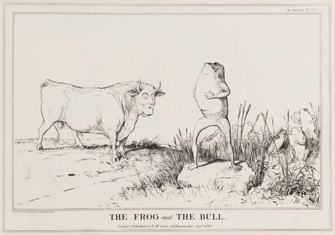 The Frog and the Bull (Arthur Wellesley, 1st Duke of Wellington; Jules Auguste Armand Marie, Prince de Polignac) NPG D40960