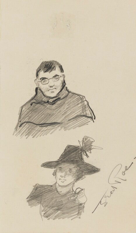 Two unknown sitters at the wedding of miriam janet browne and frederick john gwynn npg d43243