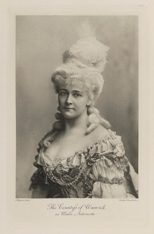 Frances evelyn ('daisy') greville (née maynard), countess of warwick as marie antoinette npg ax41184