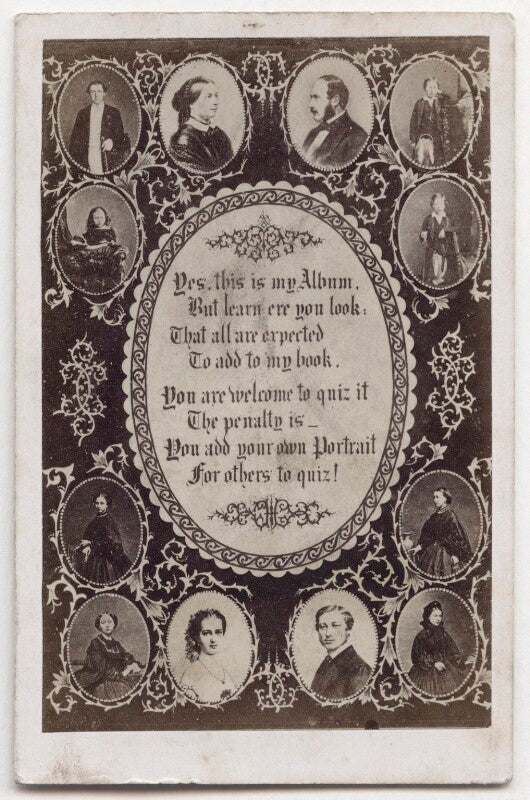 Album introductory carte de visite with members of the royal family npg x197214