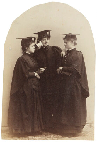 'Three Cousins at Bryn Mawr' ((Mary) Grace Worthington (née Thomas); Alys Whitall Russell (née Pearsall Smith); Madge Whitall) NPG Ax160591