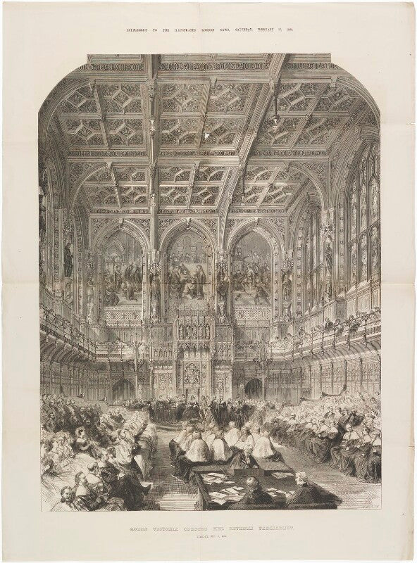 'queen victoria opening her seventh parliament' (queen victoria) npg d33639