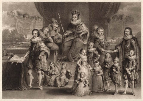 'James I and his royal progeny' NPG D9808