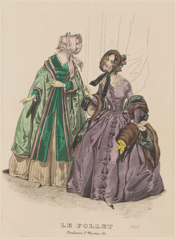 Carriage and walking costumes, november 1841 npg d47887