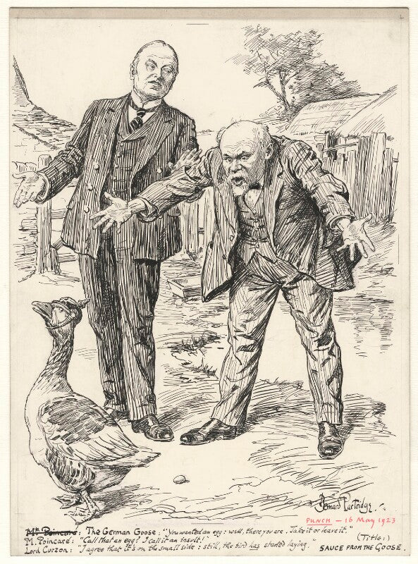 Sauce for the goose (george nathaniel curzon, marquess curzon of kedleston; raymond poincaré) npg d9707