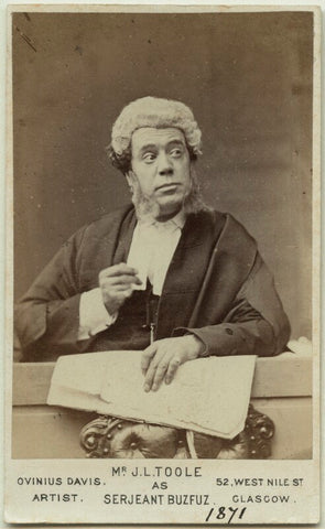 John Lawrence Toole as Serjeant Buzfuz in 'Bardell v. Pickwick' NPG Ax18165