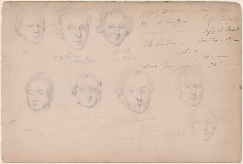 Ms le roux and seven unknown sitters npg d23313(76)