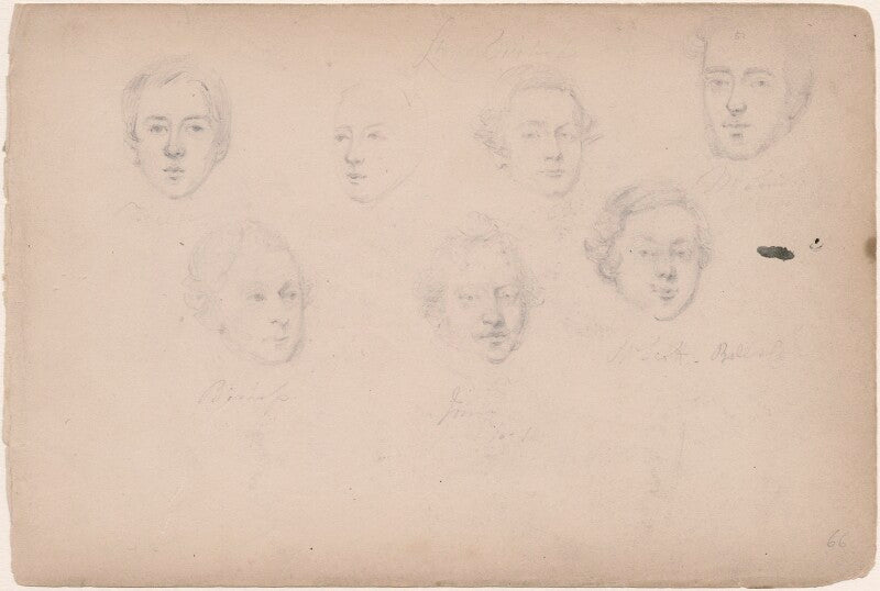 Bishop; mr scott and five unknown sitters npg d23313(41)