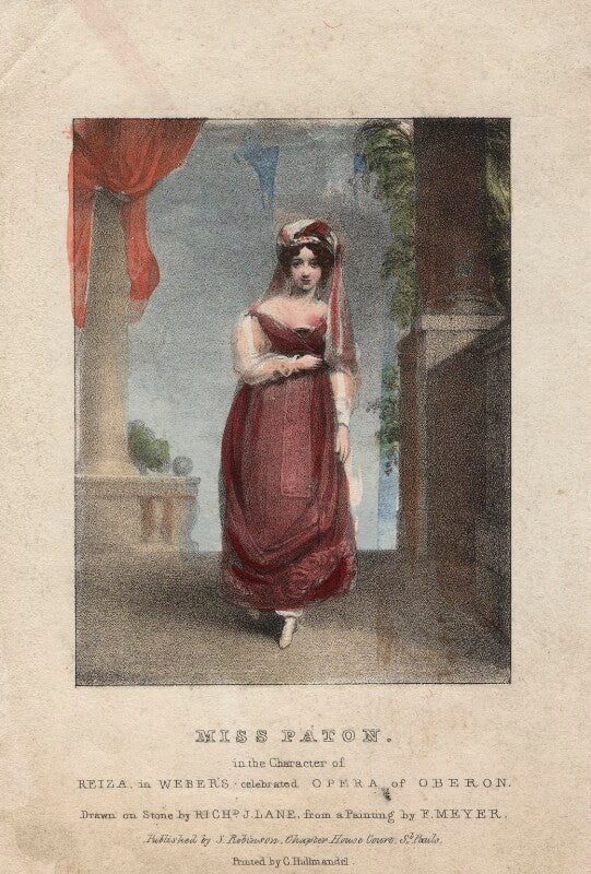 Mary ann paton (mrs wood) as reiza in weber's 'oberon' npg d8526