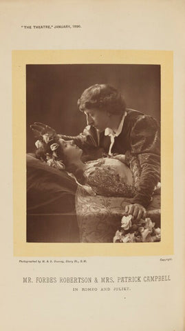 Beatrice Stella Campbell as Juliet; Sir Johnston Forbes-Robertson as Romeo in 'Romeo and Juliet' NPG Ax28882