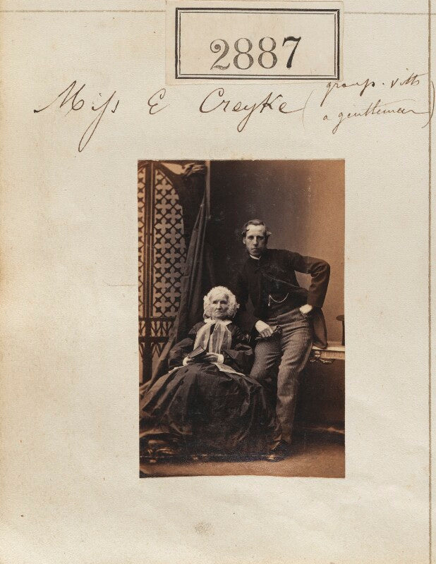 Miss e. creyke and an unknown man npg ax52276