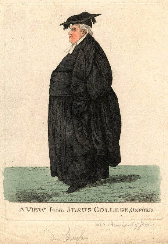 'a view from jesus college, oxford' (possibly david hughes; formerly called john hughes) npg d13451