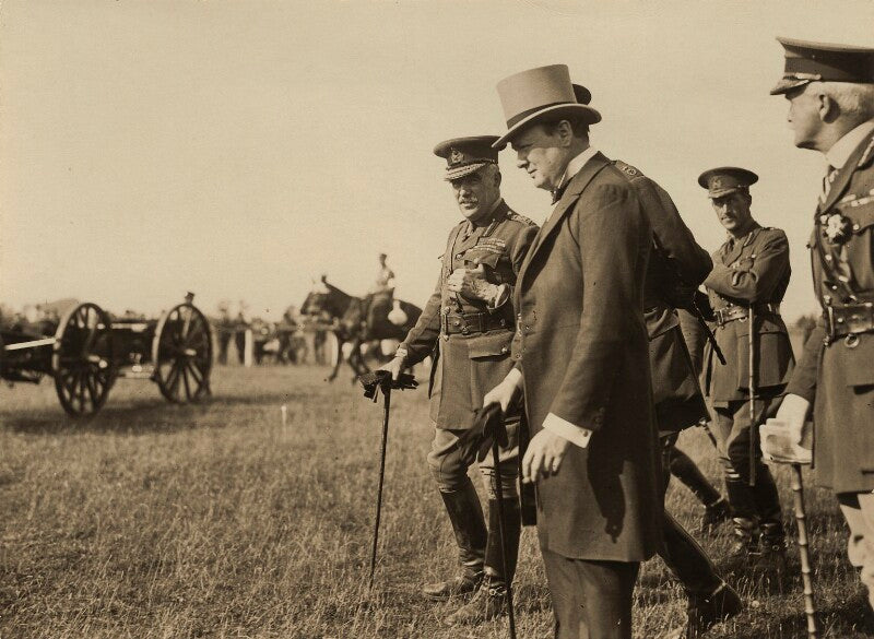 Sir william robert robertson, 1st bt and winston churchill and three unknown others npg x32105