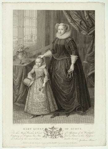 Unknown child called King James I of England and VI of Scotland and an unknown woman called Mary, Queen of Scots NPG D25048