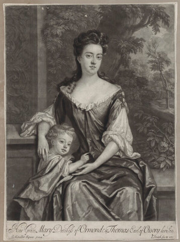 Mary Butler (née Somerset), Duchess of Ormonde and her son Thomas, Earl of Ossory NPG D31316