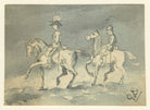 Two unknown soldiers on horseback NPG D23206