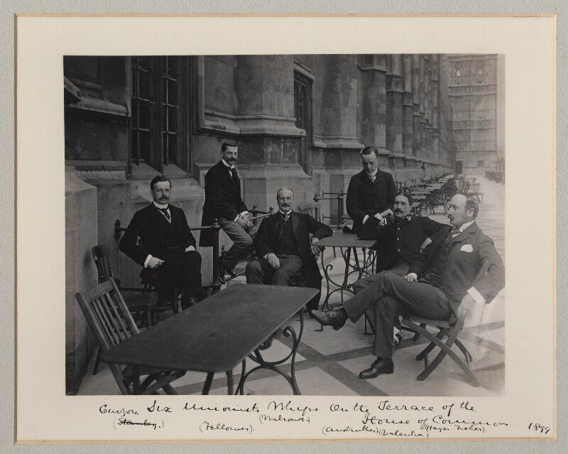 'six unionist whips on the terrace of the house of commons' npg x134986