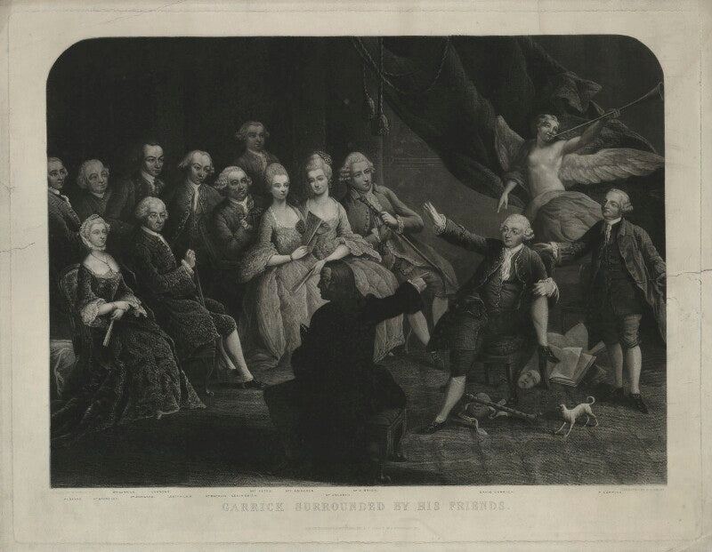 Garrick surrounded by his friends npg d34380