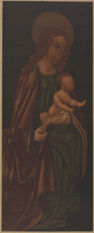 Virgin and child from painting of 'adoration of the magi' on the rood screen at plymtree church npg d43056
