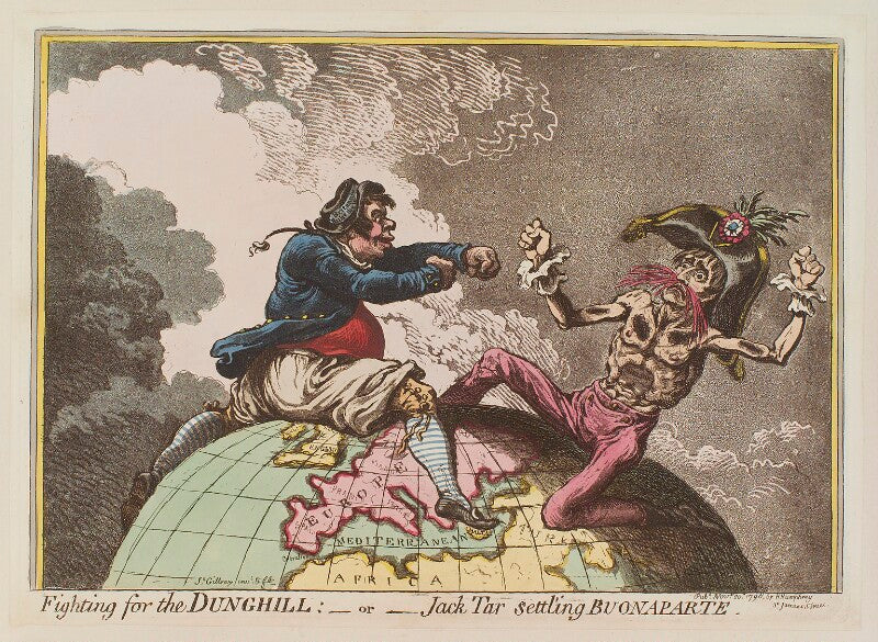 Napoléon bonaparte ('fighting for the dunghill:   or   jack tar settling buonaparte') npg d12666