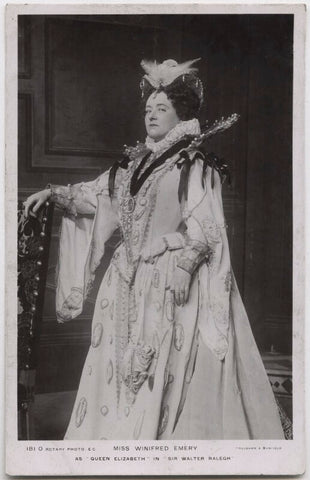 Winifred Emery as Queen Elizabeth in 'Sir Walter Ralegh' NPG x138256