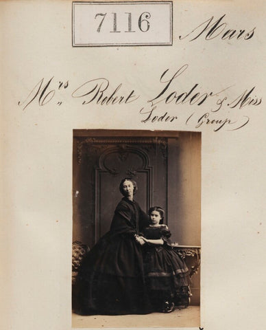 Mrs Robert Loder and Miss Loder (Maria Georgiana, Lady Loder (née Busk); Etheldreda Mary Loder) NPG Ax57032