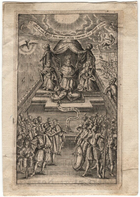 Louis xiii when dauphin; henri iv, king of france; marie de medici of france npg d18236