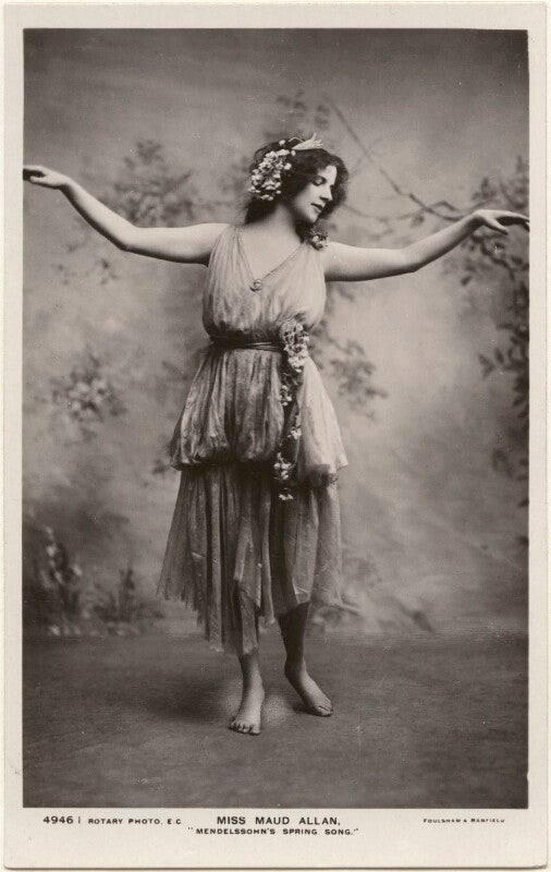 Maud allan dancing to 'mendelssohn's spring song' npg x198342