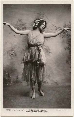 Maud Allan dancing to 'Mendelssohn's Spring Song' NPG x198342