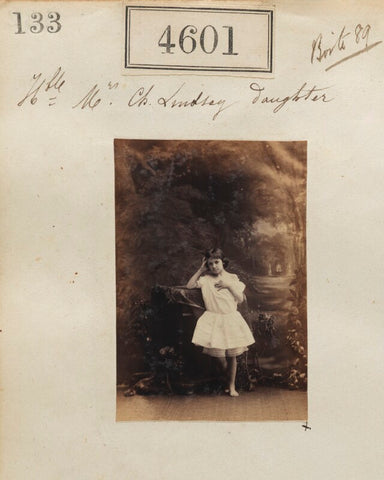 'Daughter of Hon. Mrs Charles Lindsay' (Miss Lindsay) NPG Ax54613
