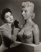 Gina Lollobrigida with her bust by Sir Jacob Epstein NPG x129567