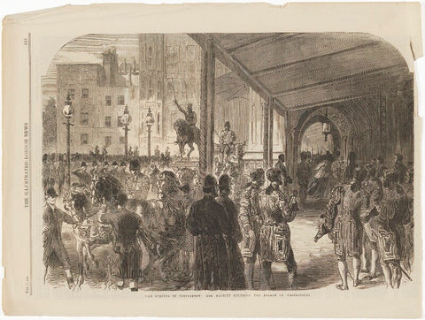 'The opening of Parliament: Her Majesty entering the Palace of Westminster' (Queen Victoria) NPG D4428
