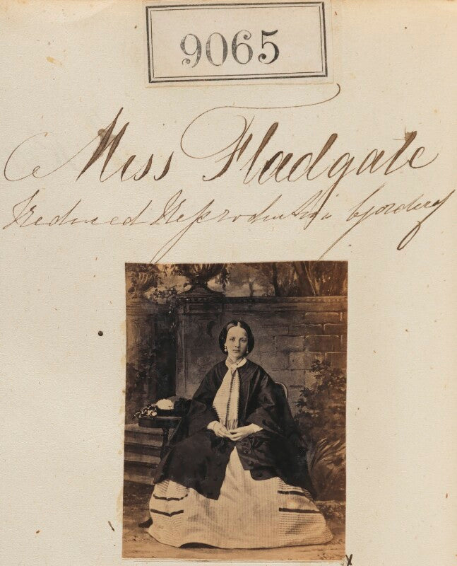 Unknown woman ('reproduction by order of miss fladgate') npg ax58888