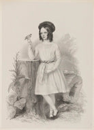 A young girl holding a small bird (Unknown Sitter) NPG D42543