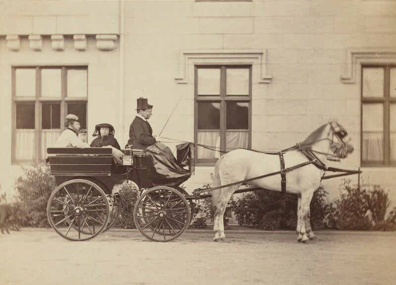 Princess Louise Caroline Alberta, Duchess of Argyll, Princess Beatrice of Battenberg and Queen Victoria driving NPG P22(1)