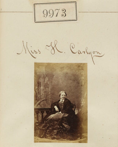 Miss H. Carlyon NPG Ax59691