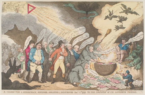 'A charm for a democracy, reviewed, analysed, & destroyed Jany 1st 1799 to the confusion of its affiliated friends' NPG D12677