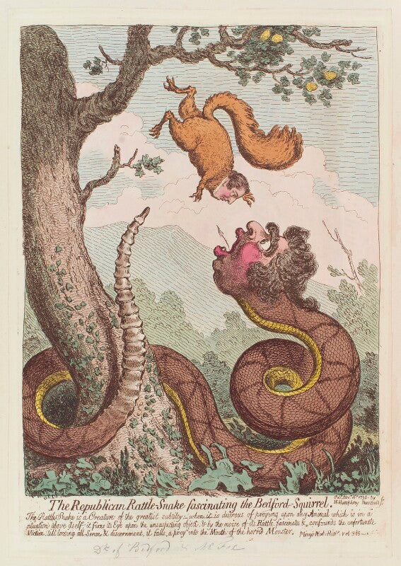 'the republican rattle snake fascinating the bedford squirrel' npg d12547