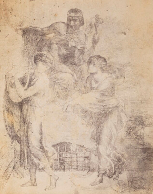 Study for 'orpheus and eurydice' npg p1273(5)
