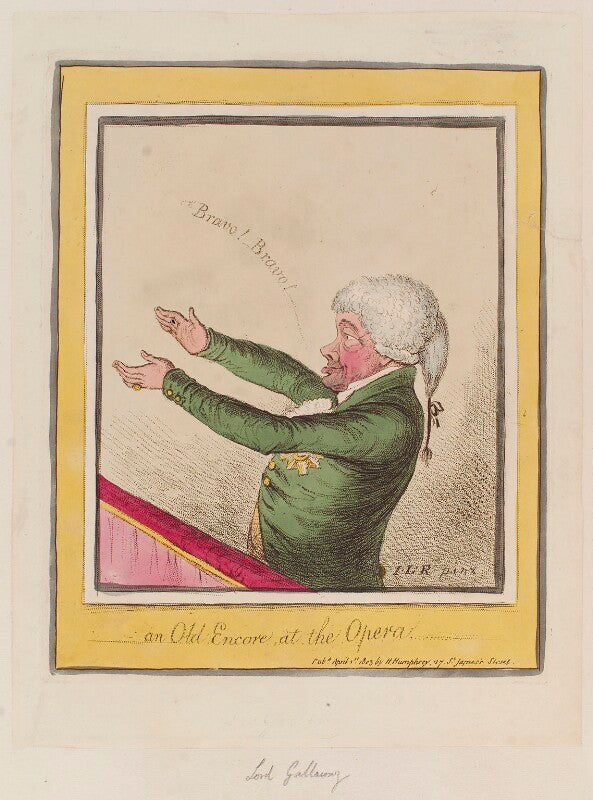 John stewart, 7th earl of galloway ('an old encore, at the opera') npg d12804