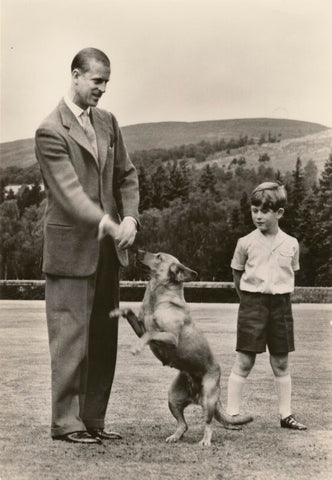 'H.R.H. The Duke of Edinburgh and Prince Charles at Balmoral' NPG x193058