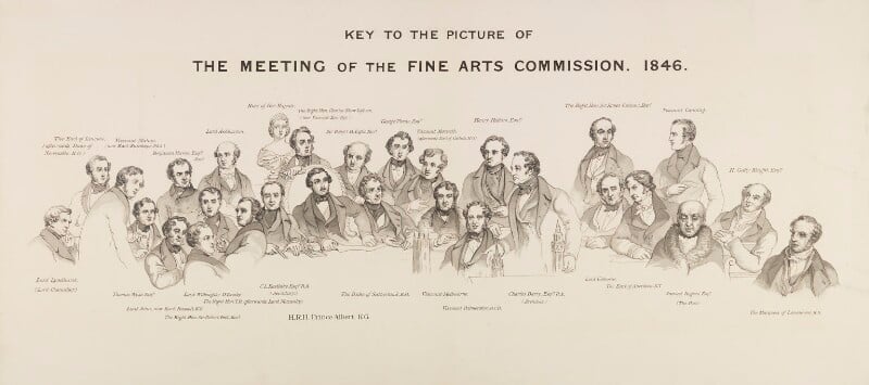 Key to 'the fine arts commissioners, 1846' npg 343c