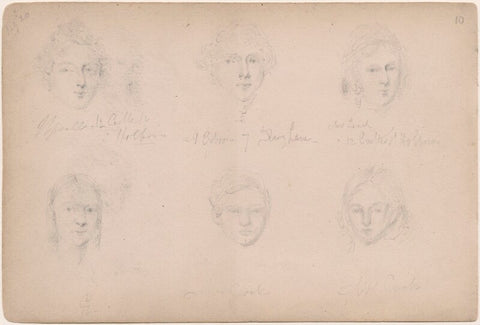 Mr Gibson; Mrs Leach; Mr Cook; Mrs Cook and two unknown sitters NPG D23313(15)